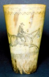 1803 Scrimshaw Horn Drinking Cup, 