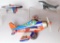 Five (5) Metal Airplane Toys from Hubley, ATC, and Midge Toy