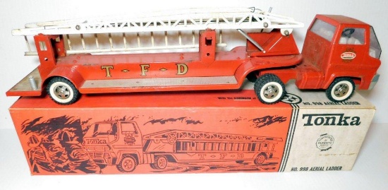 Tonka No. 998 Aerial Ladder Fire Truck with Original Box