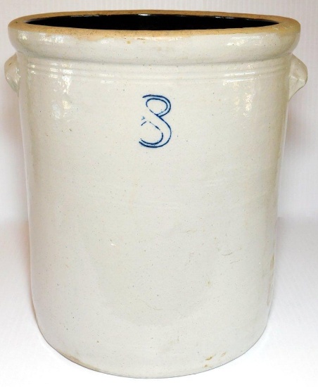 8-Gallon Stoneware Crock with Applied Handles
