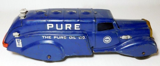Antique Metalcraft 'Pure Oil' Pressed Steel Toy Truck, 1920s