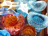 Assorted Curio Glassware Accents and Decor