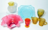 Grouping of Hobnail Glassware