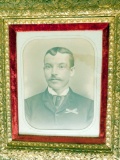 Three (3) Pieces of Antique Black and White Photography Portraits in Ornate Frames