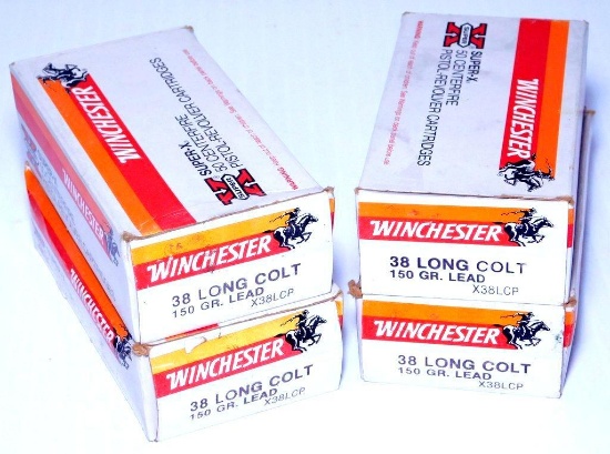 Four Full Boxes of Winchester 38 Long Colt