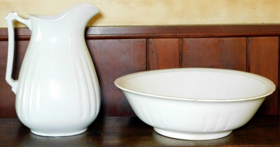 Antique Wedgwood Wash Basin and Pitcher