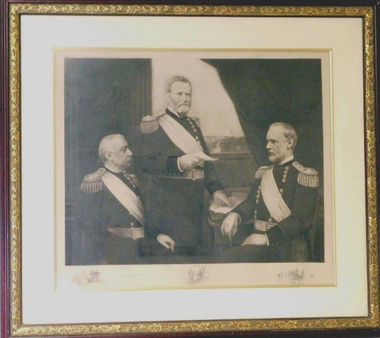 Civil War Generals at Washington D.C., Framed, Signed