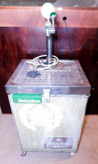 Heineken Kegerator Cooler on Casters