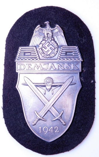 WWII Waffen SS Panzer 1942 DEMJANSK Sleeve Shield