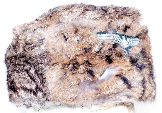 WWII German Sniper Fur Cap w/ Eagle Patch
