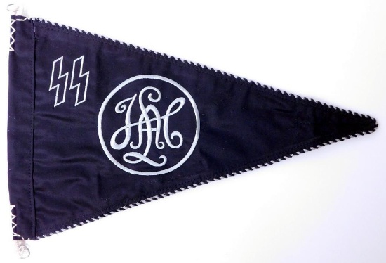 WWII Waffen SS Officers Staff Car Pennant