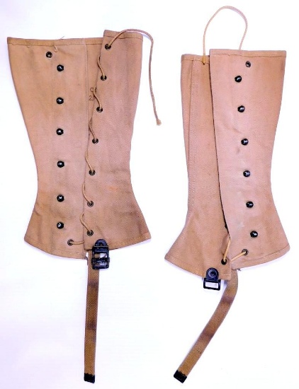 1943 Military WWll Army Spats Leggings Gregory & Read Co.