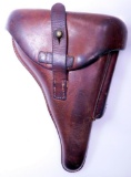 Brown Leather German Police Holster, Heger & Linde
