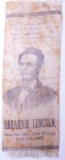 Abraham Lincoln Silk Mourning Ribbon. 1865