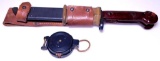 Russian AK-47 Bayonet and Scabbard, and Compass