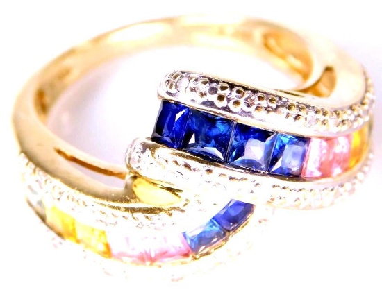 Sapphire and Diamond 14K Gold Women's Ring