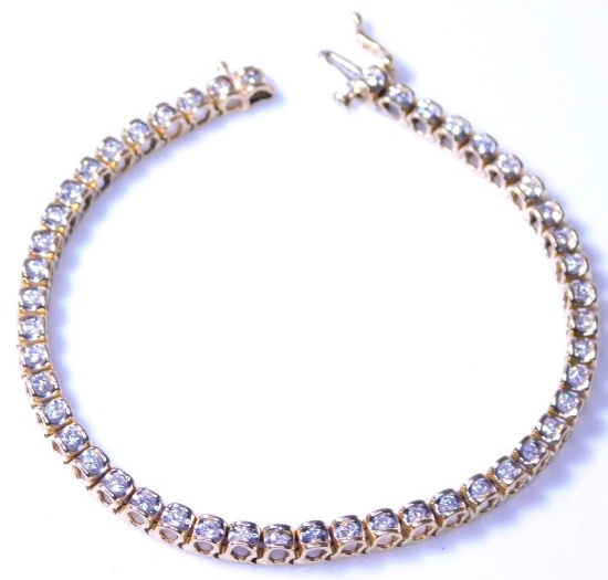 Jafa Diamond and 14K Gold Tennis Bracelet