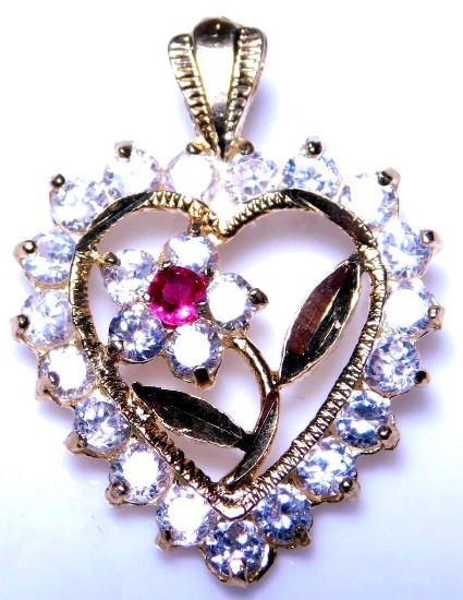 14K Gold Heart-shaped Pendant