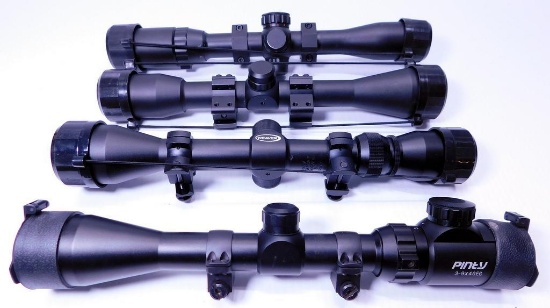 Grouping of Four (4) Rifle Scopes