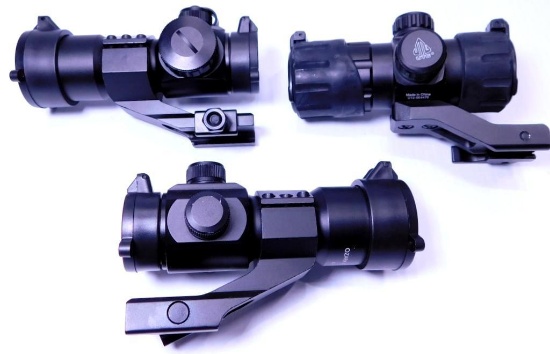 Grouping of Three (3) Pistol Optics