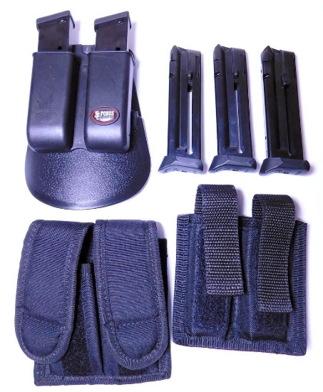 Bersa .380 cal Metal Magazines, Five (5), and Holster Grouping
