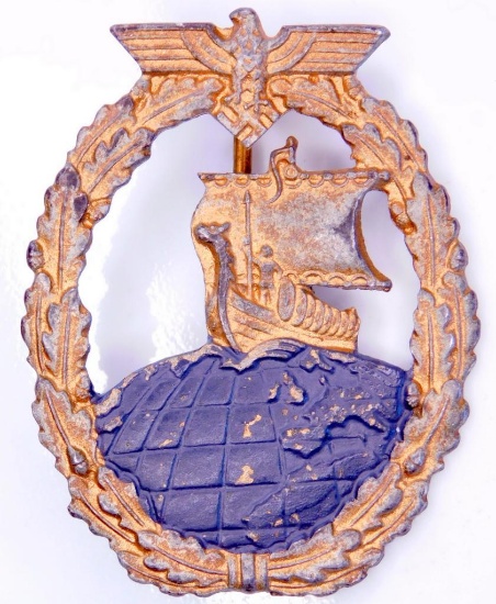 German WWII Naval Kriegsmarine Auxiliary Cruiser Badge