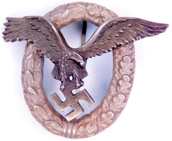 German WWII Luftwaffe Aviator Pilot Badge