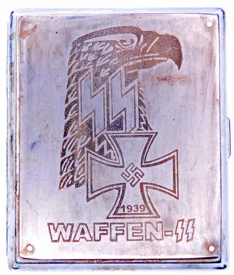 German WWII Waffen SS Officers Cigarette Case