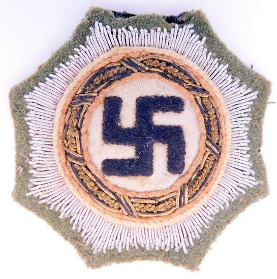 German WWII Army German Cross in Gold in Cloth