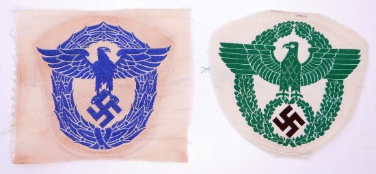 German WWII POLICE Sports Shirt Eagles, Two (2)