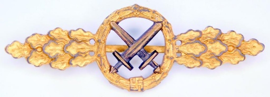 German WWII Luftwaffe Gold Air to Ground Support Combat Clasp