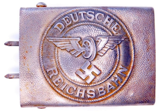 German WWII Deutsches Reichbahn Railroad EM Belt Buckle