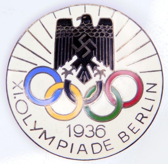 German WWII 1936 XI OLYMPIADE BERLIN Olympics Badge