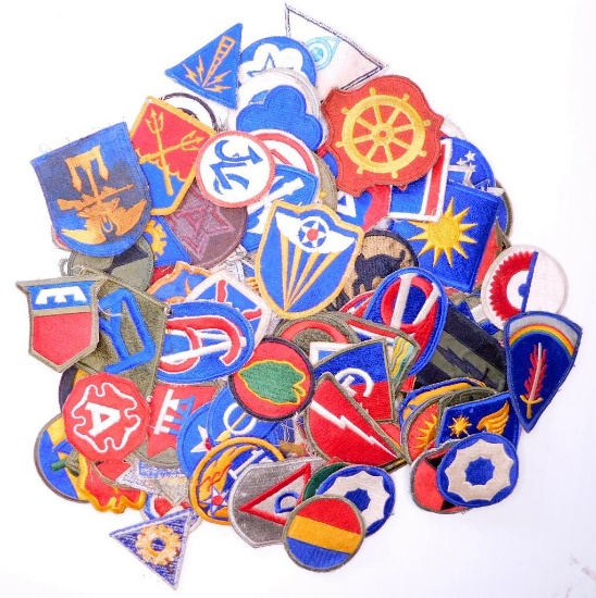 US WWII Army Division and Air Corps Military Patches, One Hundred (100)