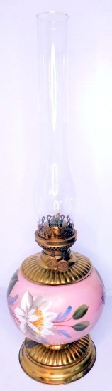 Duplex & Co. Kerosene Hand-painted Table Lamp, No Shipping
