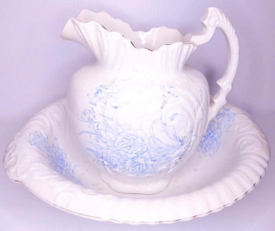 Menelik Antique Water Basin And Pitcher, No Shipping