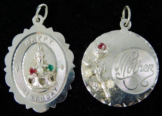 Sterling Silver Pendants, Two