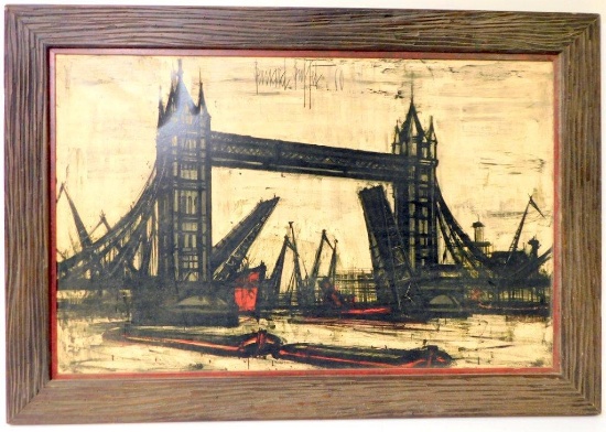 Tower Bridge, London by Artist Bernard Buffet, Lithograph