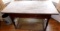 Antique Wooden Table w/ Two Drawers and Marble Top