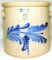 Evan R. Jones Pittston PA 3-Gallon Floral Decorated Crock, c. 1880