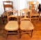 Grouping of Various Wooden Chairs, Four (4)