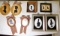 Antique Silhouette Portraits in Wood Frames Grouping, Eight (8)
