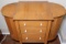 Sewing Cabinet 3-drawer Knitting Stand w/ Two Hinged Compartments