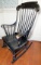 Antique J.B. Van Sciver Co. Hitchcock Black Rocking Chair