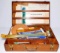 Quality Wooden Box Filled with Knitting Supplies