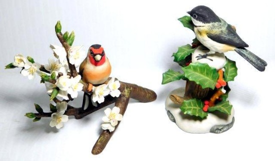 Grouping of Franklin RSPB Limited Edition Porcelain Bird Figurines