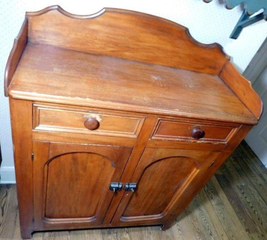Antique Jelly Cupboard with Metal Hardware
