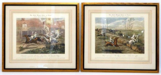 Pair Steeple Chase Framed Artworks