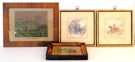 Collection of Antique Napolean and Horse Artwork, Four (4)