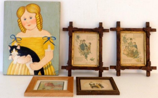 Grouping of Various Artwork Pieces, (5)